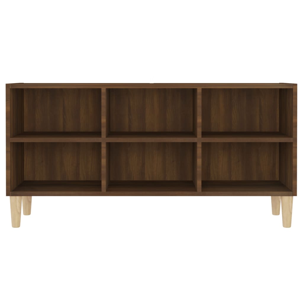 Tv-Meubel Met Houten Poten 103,5X30X50 Cm Bruineikenkleurig