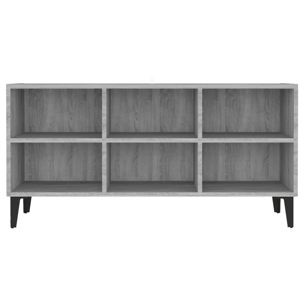 Tv-Meubel Met Metalen Poten 103,5X30X50 Cm Grijs Sonoma Eiken