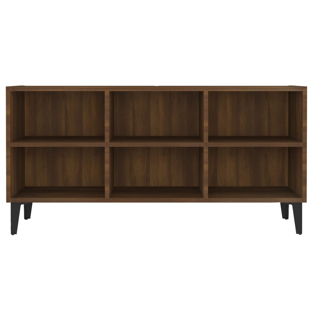 Tv-Meubel Met Metalen Poten 103,5X30X50 Cm Bruineikenkleurig