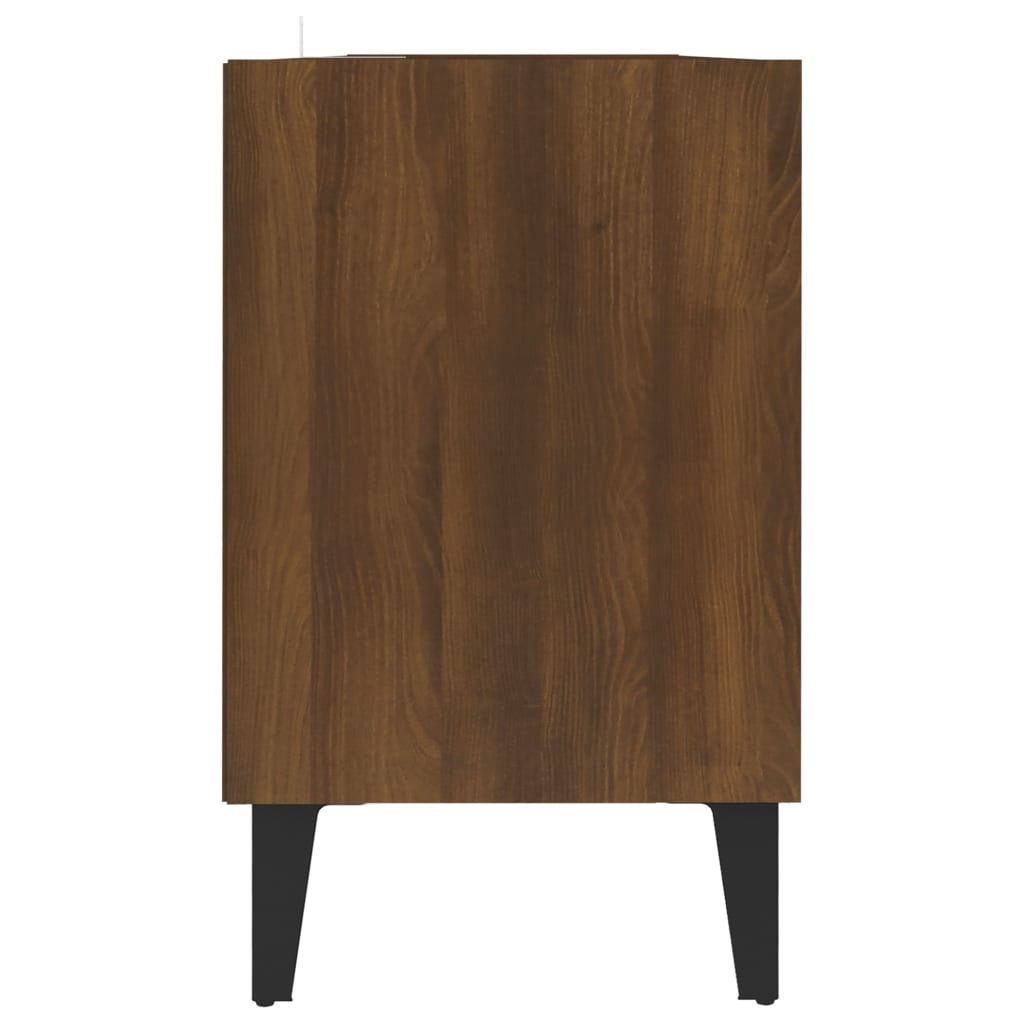 Tv-Meubel Met Metalen Poten 103,5X30X50 Cm Bruineikenkleurig