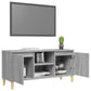 Tv-Meubel Met Houten Poten 103,5X35X50 Cm Grijs Sonoma Eiken