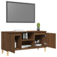 Tv-Meubel Met Houten Poten 103,5X35X50 Cm Bruineikenkleurig