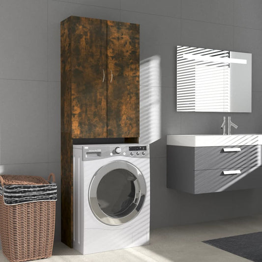 Wasmachinekast 64X25,5X190 Cm Gerookt Eikenkleurig