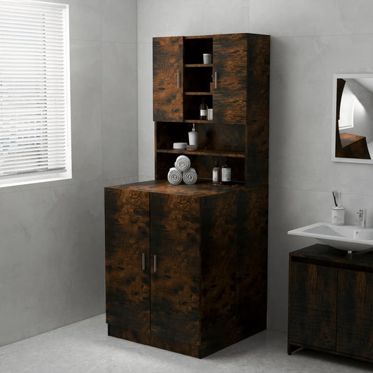 Wasmachinekast 71X71,5X91,5 Cm Gerookt Eikenkleurig