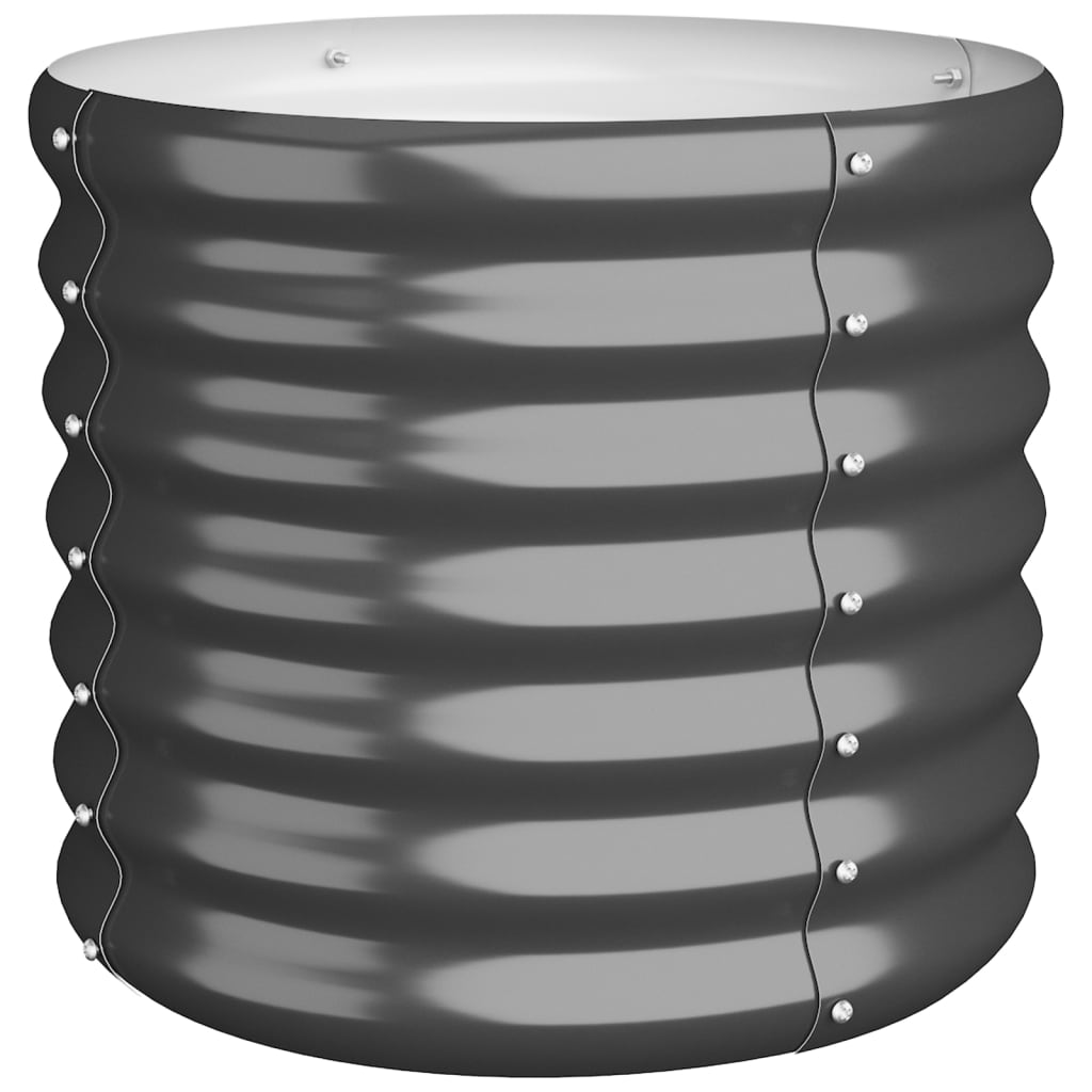 Plantenbak 40X40X36 Cm Gepoedercoat Staal Antracietkleurig
