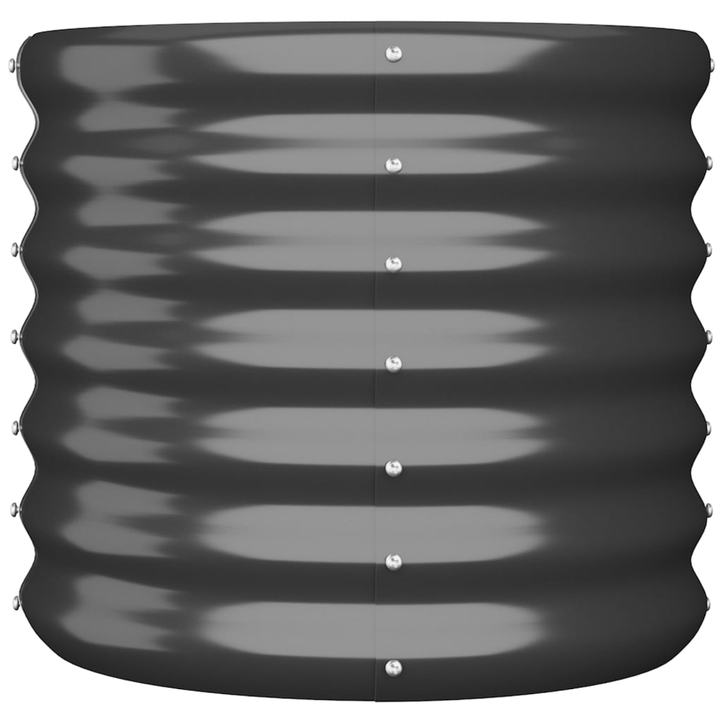 Plantenbak 40X40X36 Cm Gepoedercoat Staal Antracietkleurig