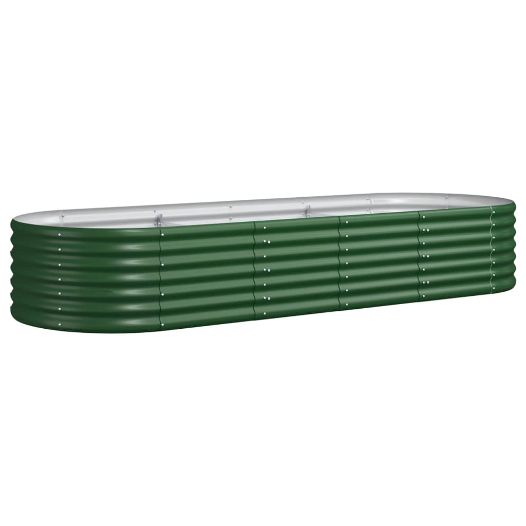 Plantenbak 224X80X36 Cm Gepoedercoat Staal Groen
