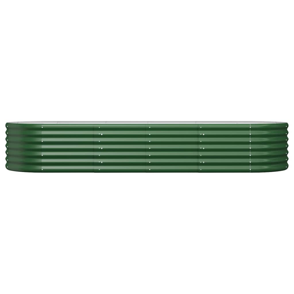 Plantenbak 224X80X36 Cm Gepoedercoat Staal Groen