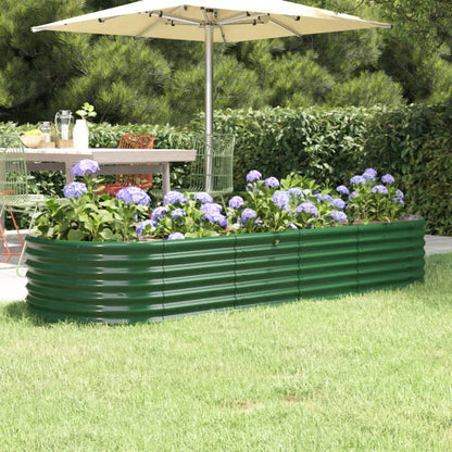 Plantenbak 224X80X36 Cm Gepoedercoat Staal Groen