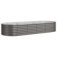 Plantenbak 224X80X36 Cm Gepoedercoat Staal Grijs