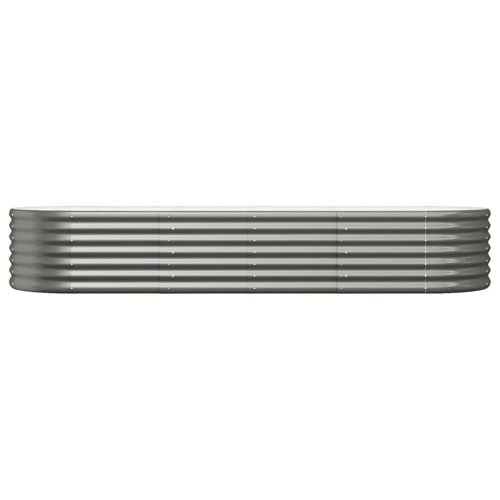 Plantenbak 224X80X36 Cm Gepoedercoat Staal Grijs