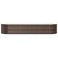 Plantenbak 224X80X36 Cm Gepoedercoat Staal Bruin