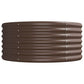 Plantenbak 224X80X36 Cm Gepoedercoat Staal Bruin
