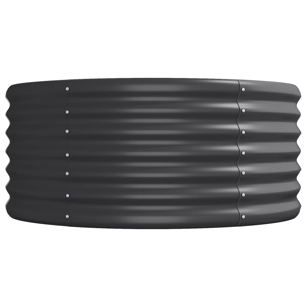 Plantenbak 224X80X36 Cm Gepoedercoat Staal Antracietkleurig