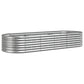 Plantenbak 224X80X36 Cm Gepoedercoat Staal Zilverkleurig