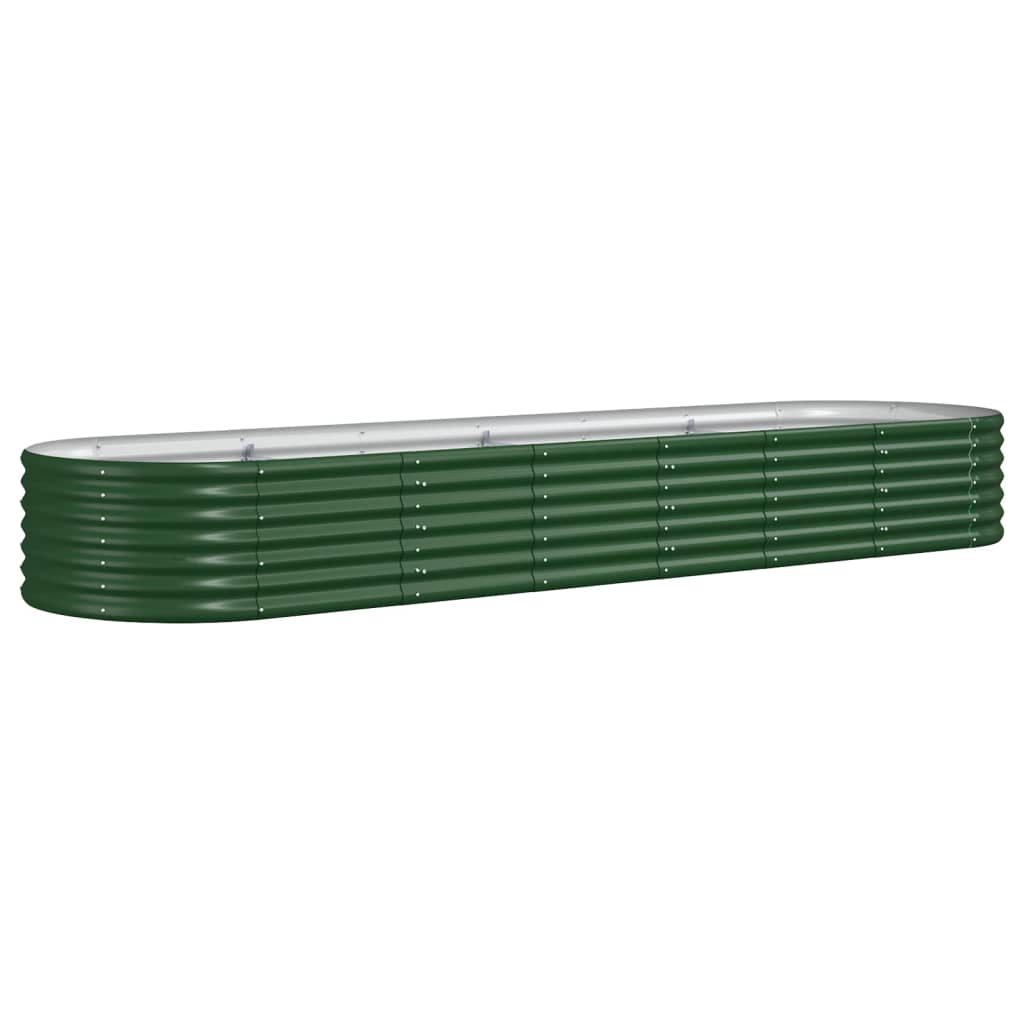 Plantenbak 296X80X36 Cm Gepoedercoat Staal Groen