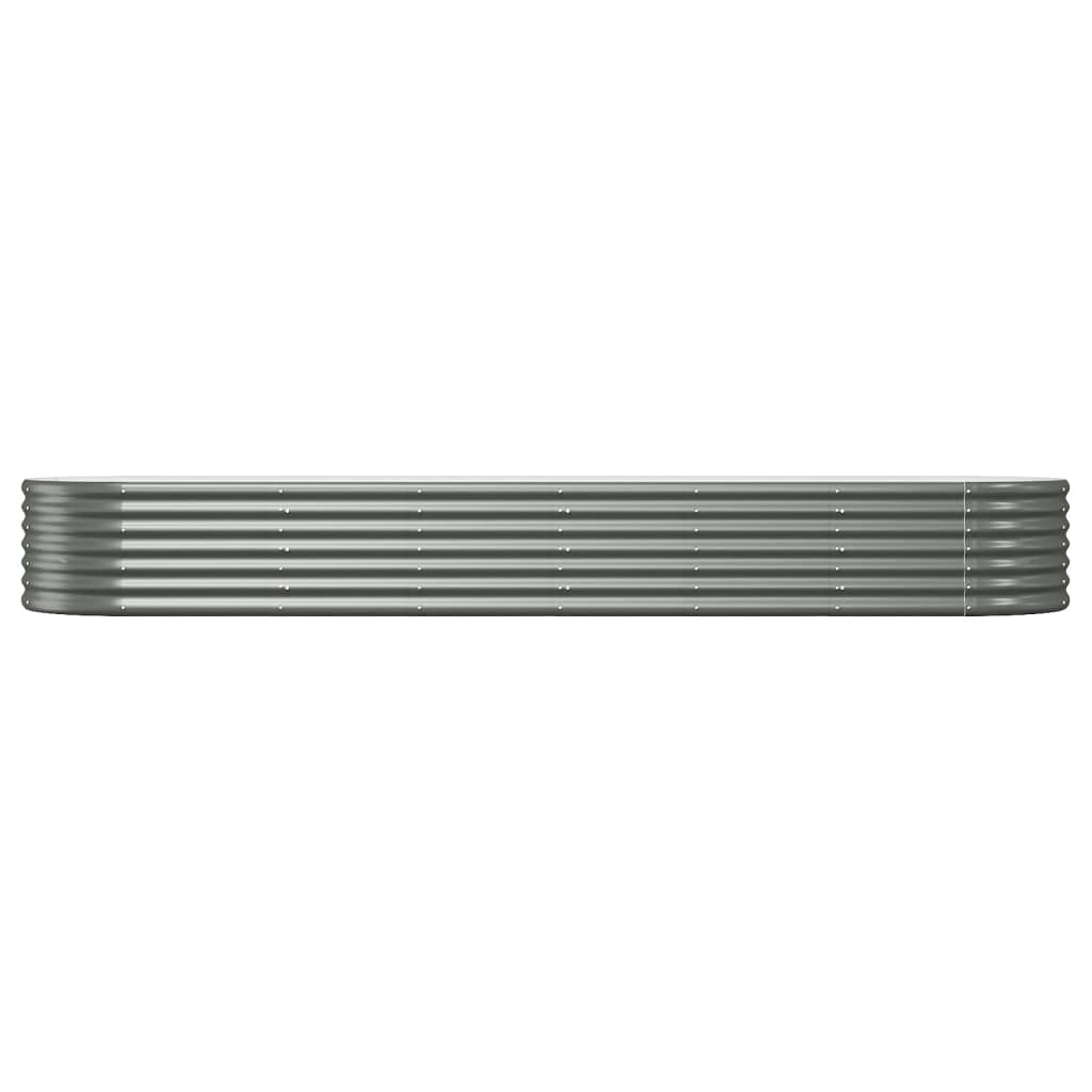 Plantenbak 296X80X36 Cm Gepoedercoat Staal Grijs