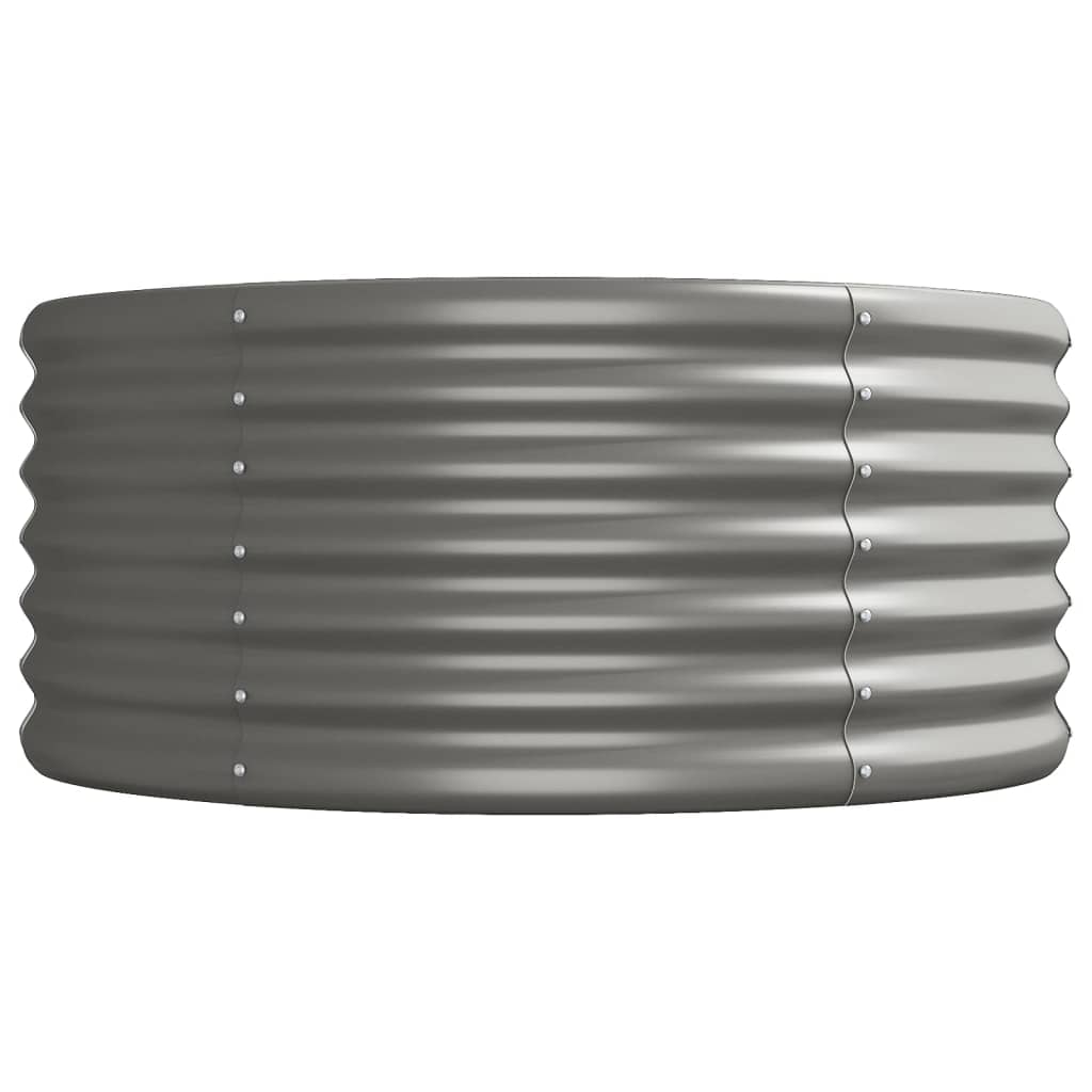 Plantenbak 296X80X36 Cm Gepoedercoat Staal Grijs