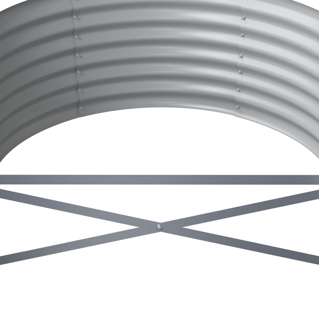 Plantenbak 296X80X36 Cm Gepoedercoat Staal Grijs