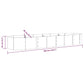 Plantenbak 296X80X36 Cm Gepoedercoat Staal Grijs