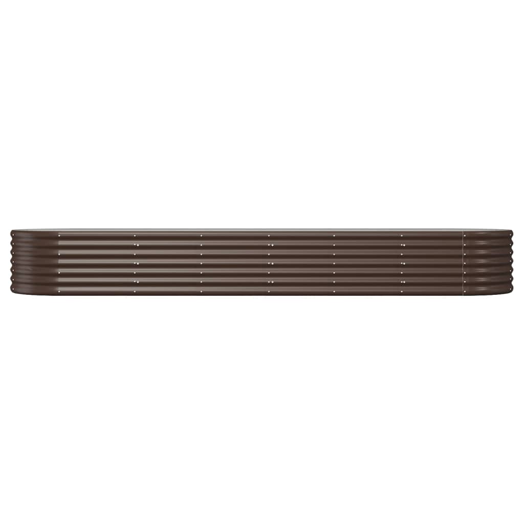 Plantenbak 296X80X36 Cm Gepoedercoat Staal Bruin