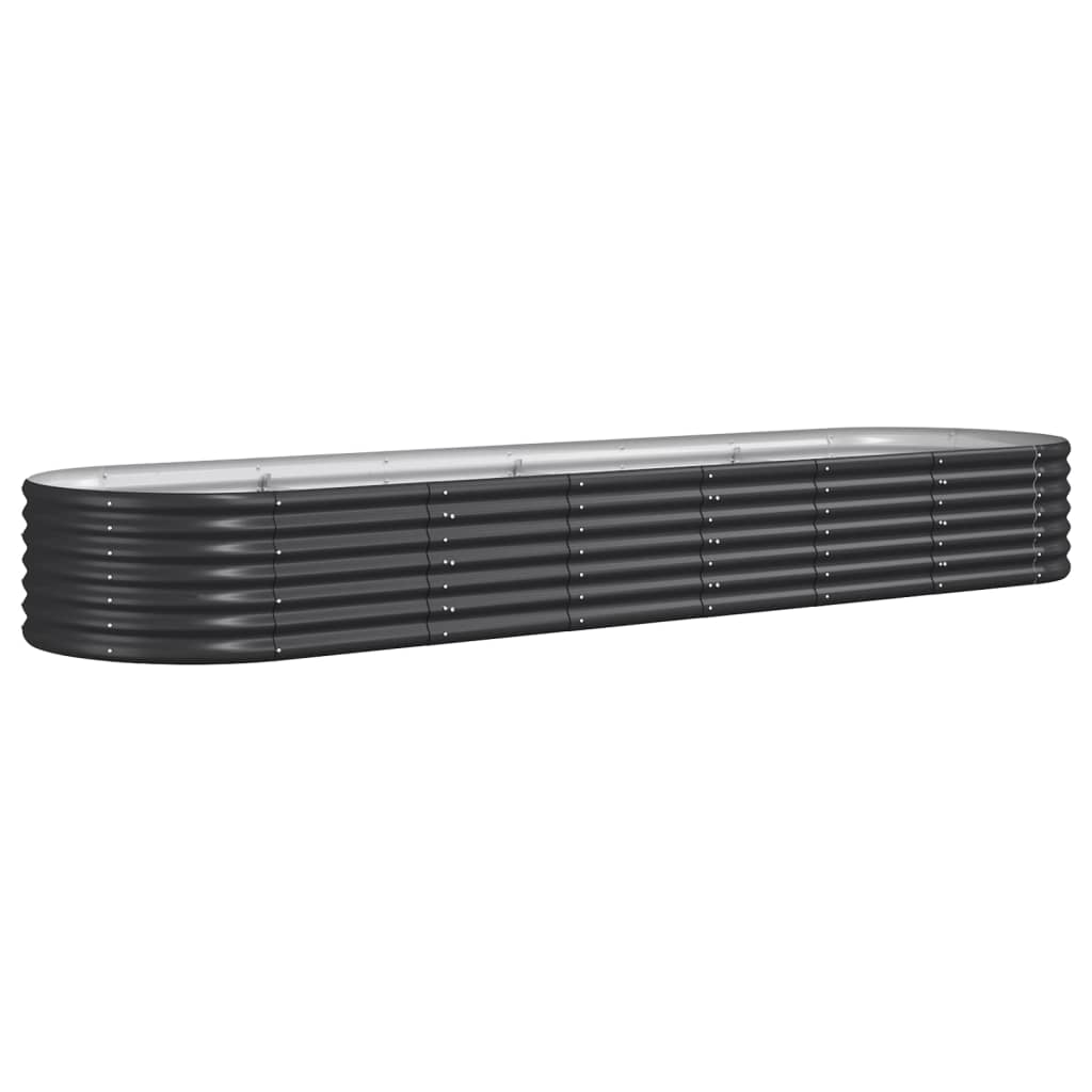 Plantenbak 296X80X36 Cm Gepoedercoat Staal Antracietkleurig