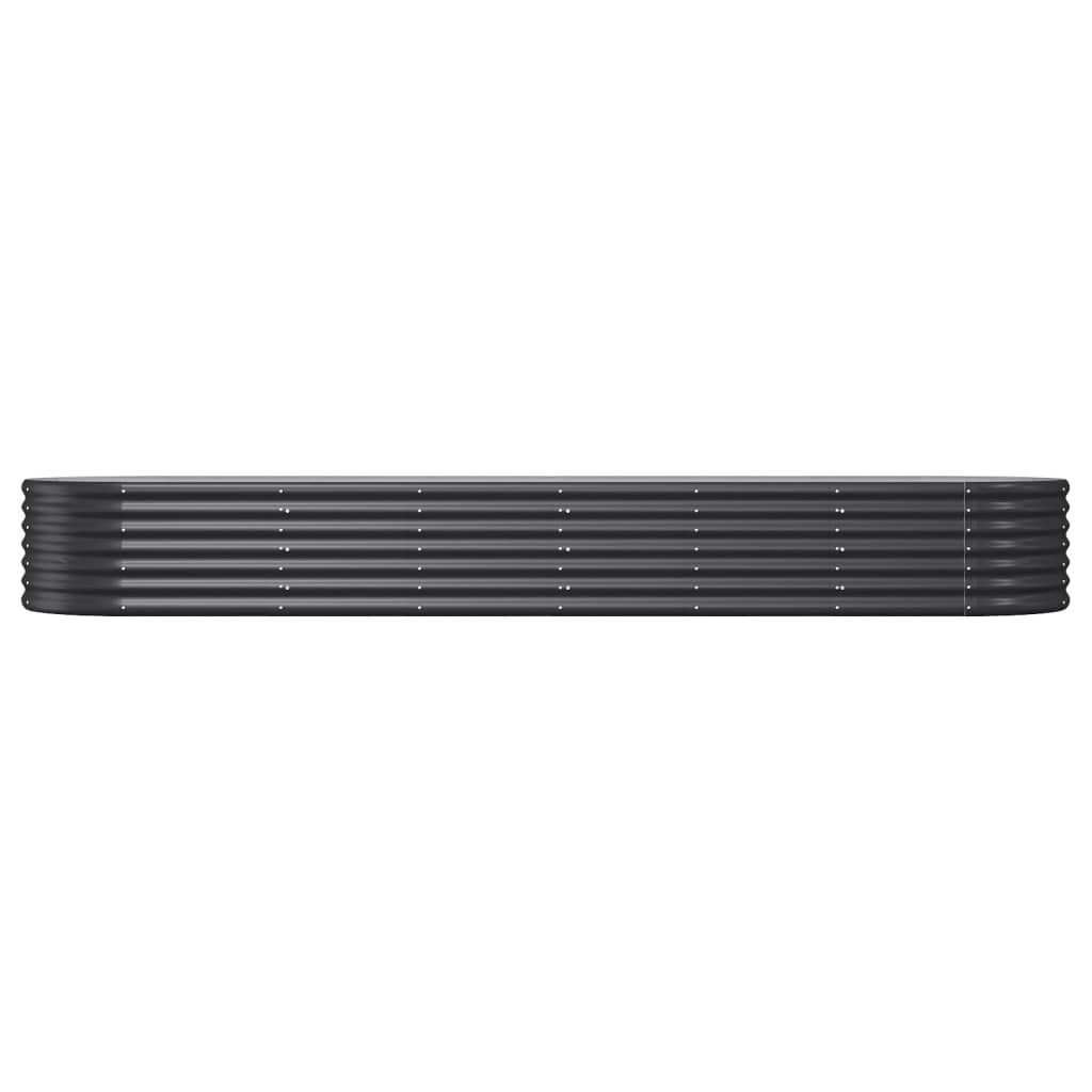 Plantenbak 296X80X36 Cm Gepoedercoat Staal Antracietkleurig