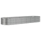Plantenbak 296X80X36 Cm Gepoedercoat Staal Zilverkleurig
