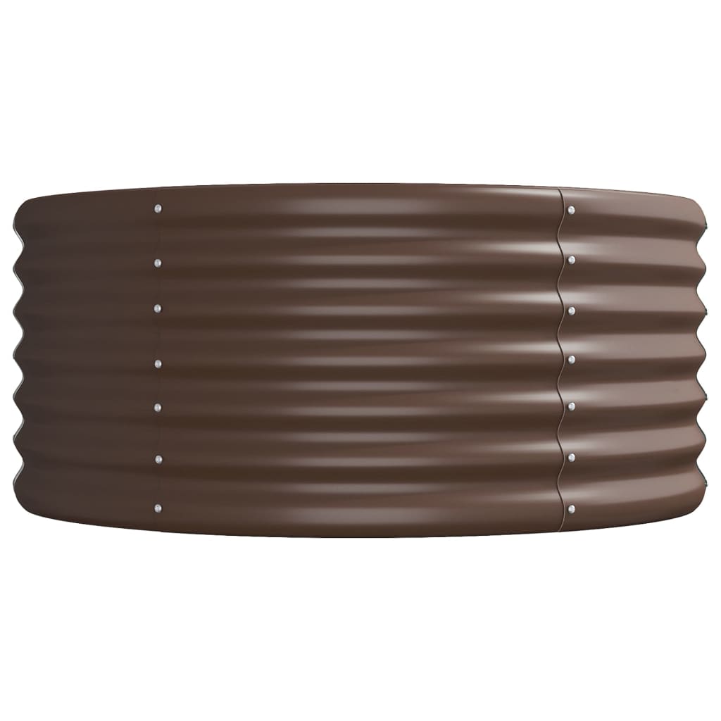 Plantenbak 368X80X36 Cm Gepoedercoat Staal Bruin