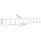 Plantenbak 368X80X36 Cm Gepoedercoat Staal Zilverkleurig