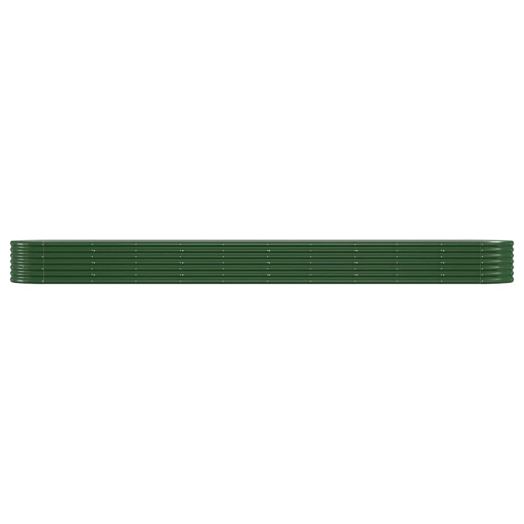 Plantenbak 440X80X36 Cm Gepoedercoat Staal Groen