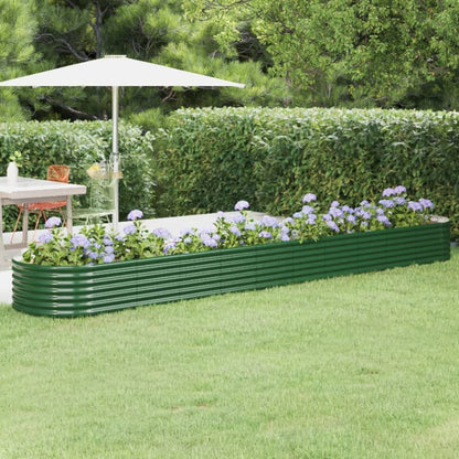 Plantenbak 440X80X36 Cm Gepoedercoat Staal Groen