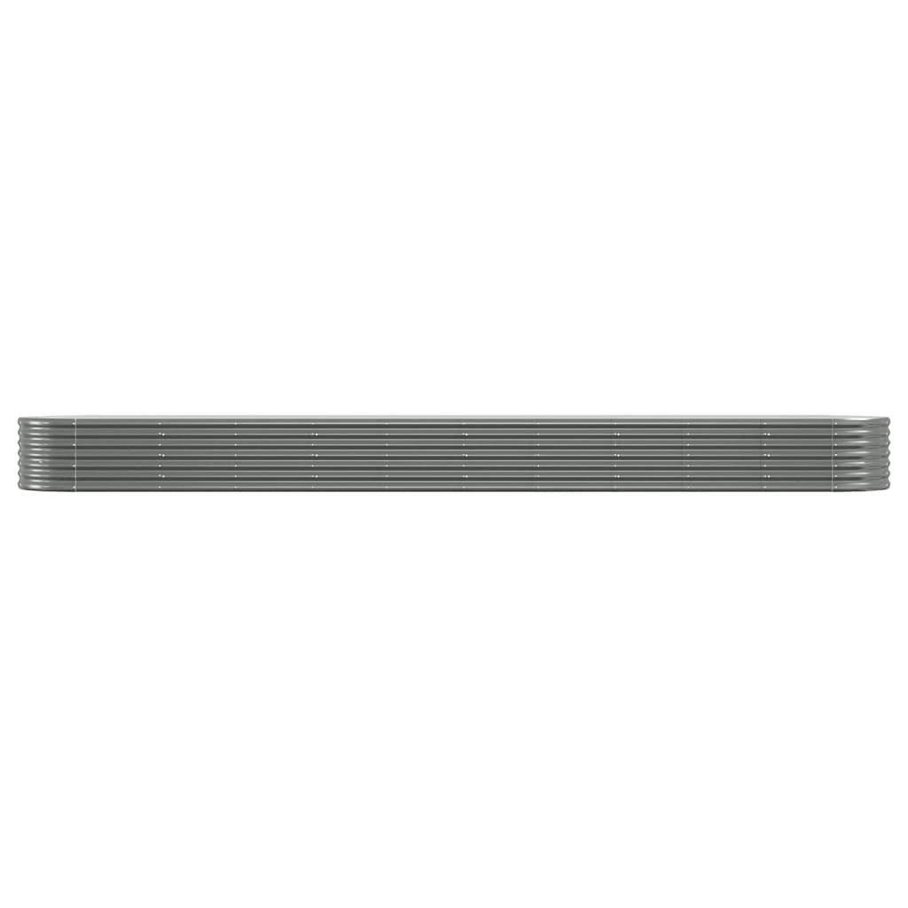 Plantenbak 440X80X36 Cm Gepoedercoat Staal Grijs
