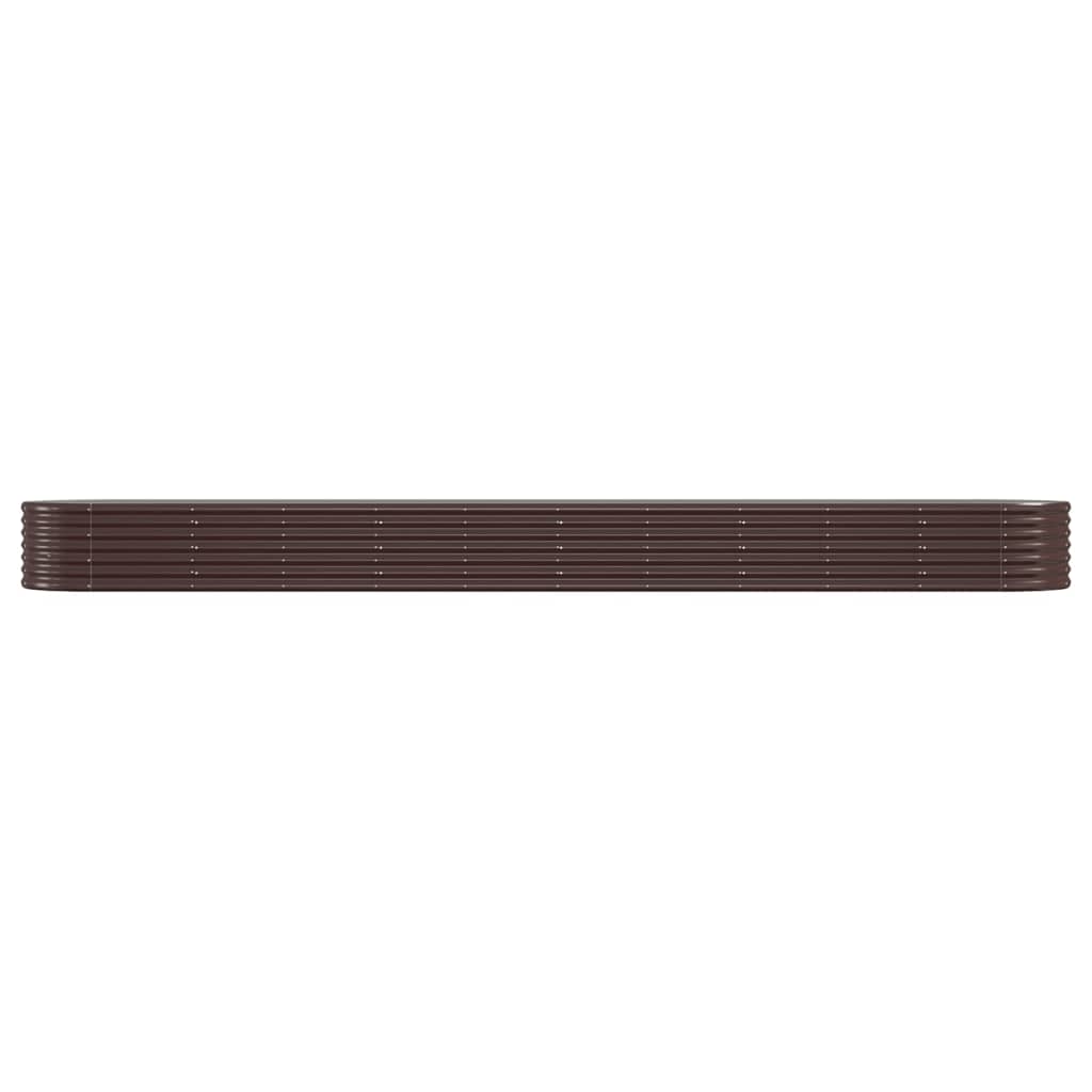 Plantenbak 440X80X36 Cm Gepoedercoat Staal Bruin