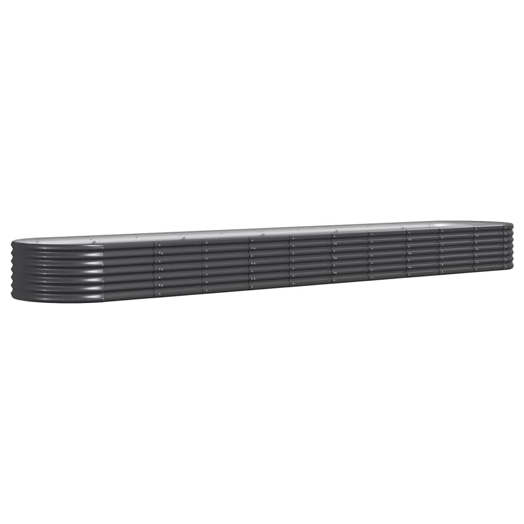 Plantenbak 440X80X36 Cm Gepoedercoat Staal Antracietkleurig