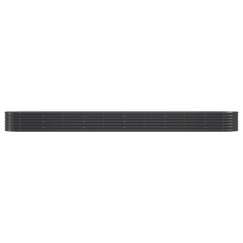 Plantenbak 440X80X36 Cm Gepoedercoat Staal Antracietkleurig