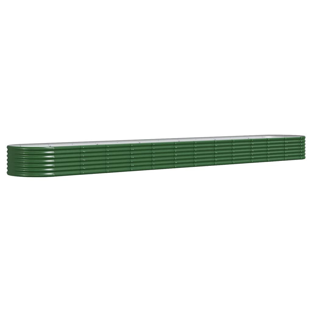 Plantenbak 512X80X36 Cm Gepoedercoat Staal Groen