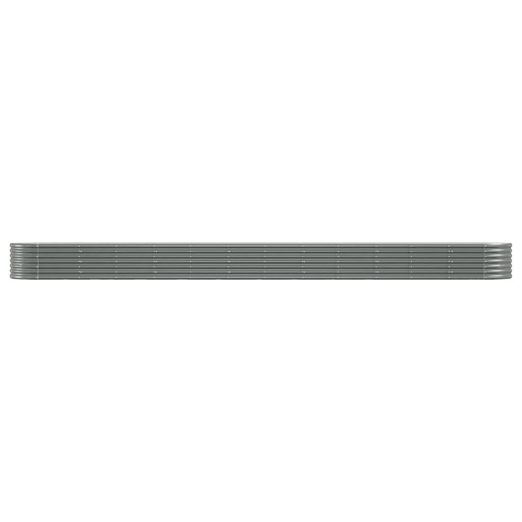 Plantenbak 512X80X36 Cm Gepoedercoat Staal Grijs