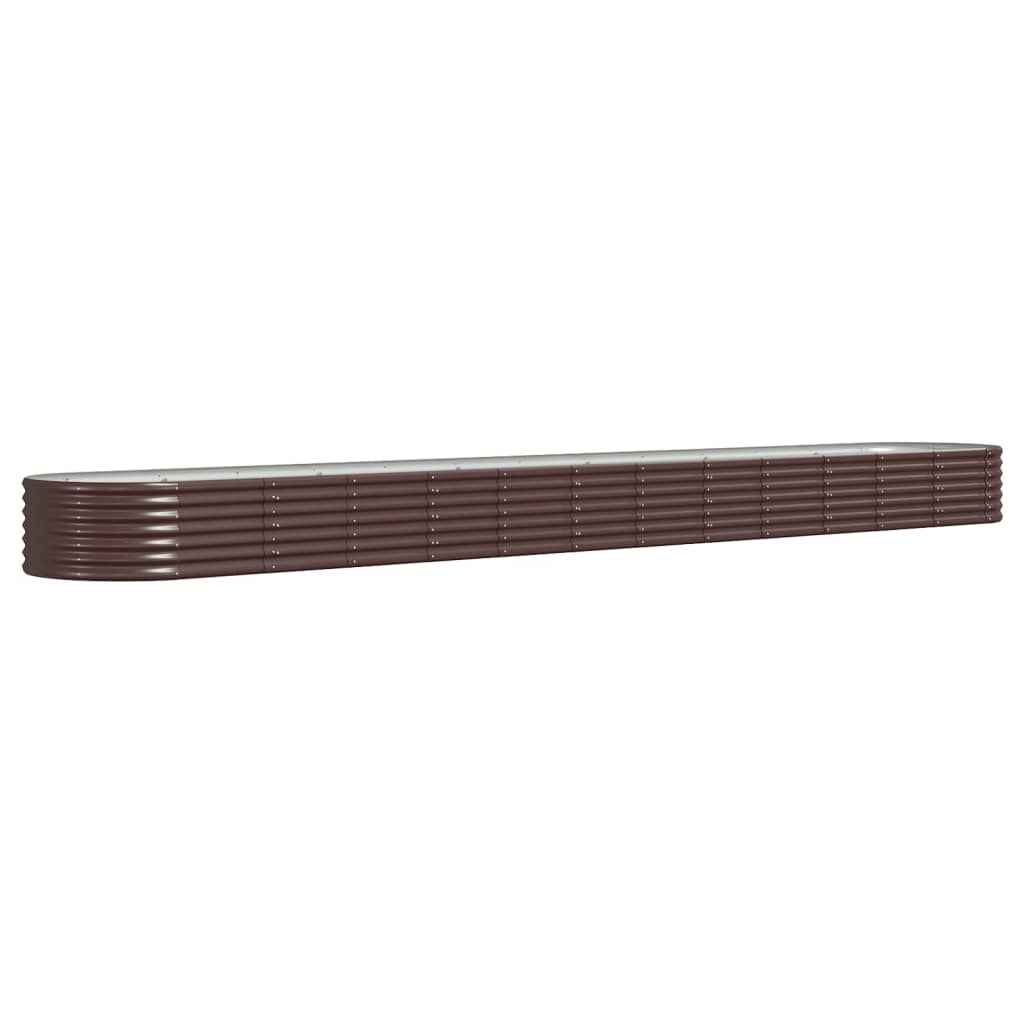 Plantenbak 512X80X36 Cm Gepoedercoat Staal Bruin