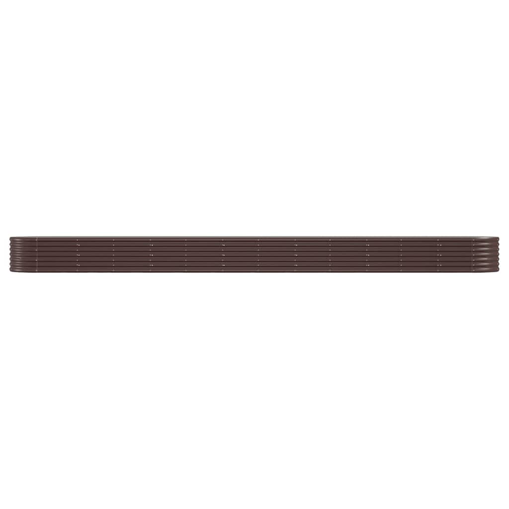 Plantenbak 512X80X36 Cm Gepoedercoat Staal Bruin