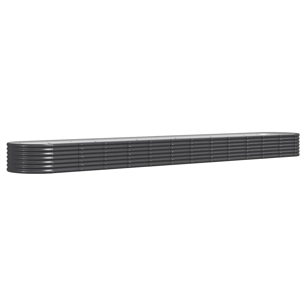 Plantenbak 512X80X36 Cm Gepoedercoat Staal Antracietkleurig
