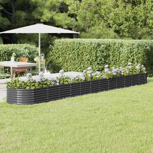 Plantenbak 512X80X36 Cm Gepoedercoat Staal Antracietkleurig