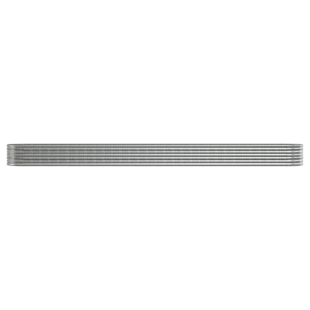 Plantenbak 512X80X36 Cm Gepoedercoat Staal Zilverkleurig