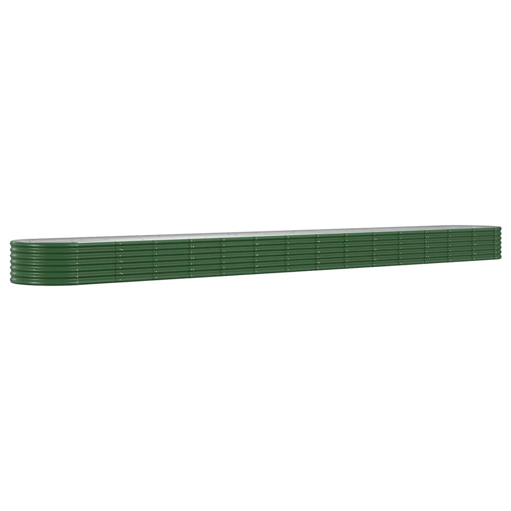 Plantenbak 620X80X36 Cm Gepoedercoat Staal Groen