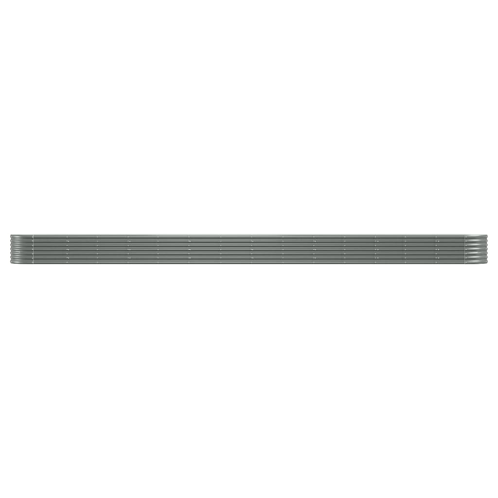 Plantenbak 620X80X36 Cm Gepoedercoat Staal Grijs