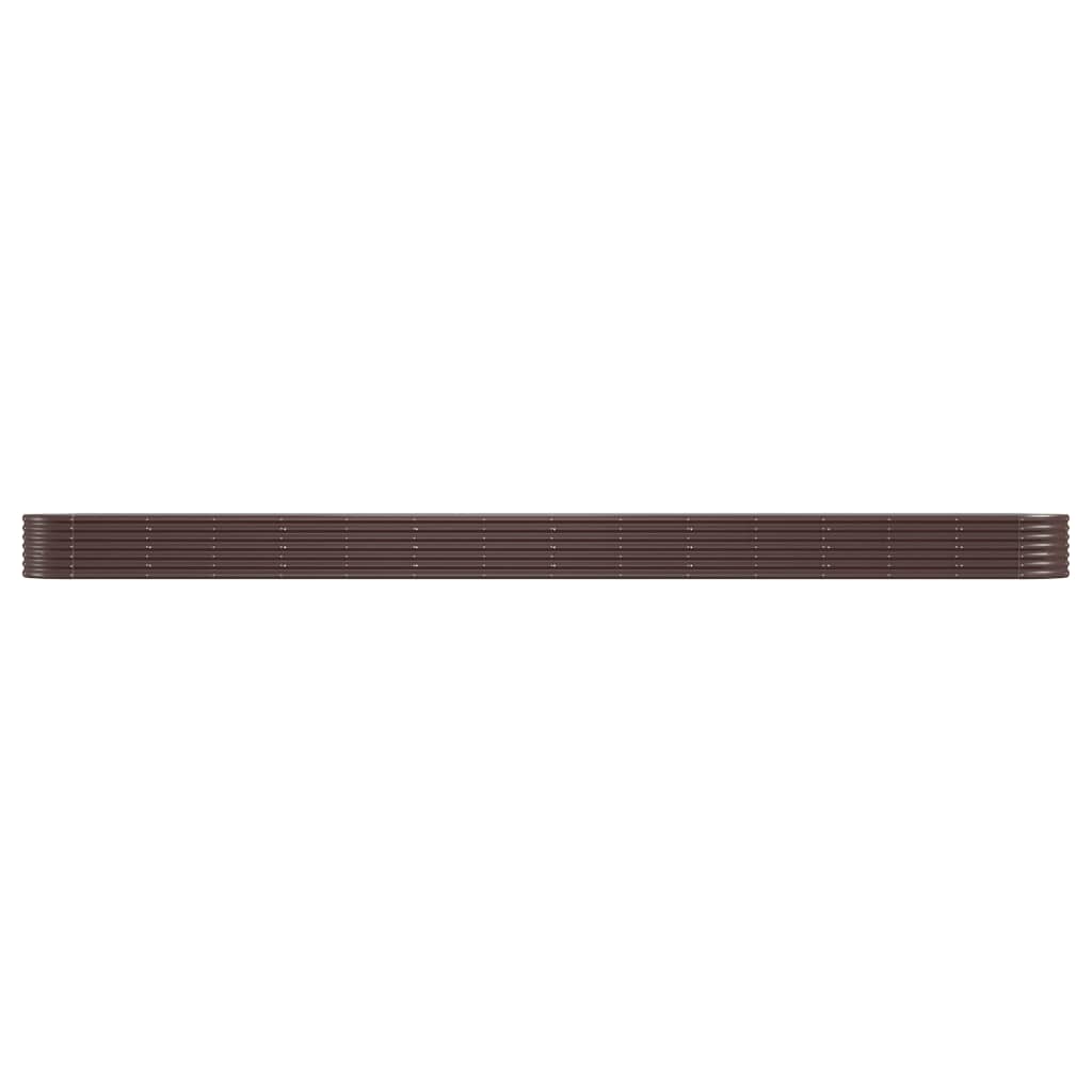 Plantenbak 620X80X36 Cm Gepoedercoat Staal Bruin