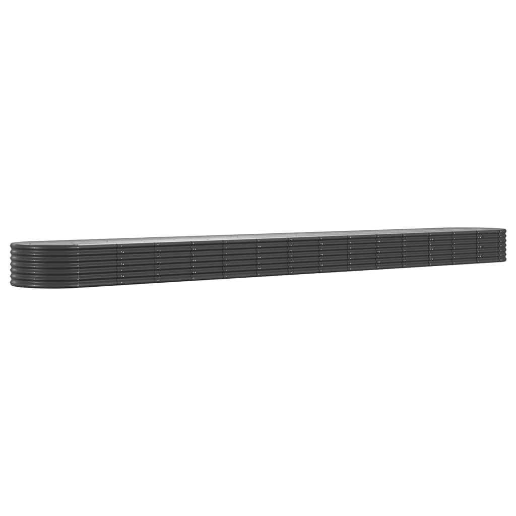 Plantenbak 620X80X36 Cm Gepoedercoat Staal Antracietkleurig