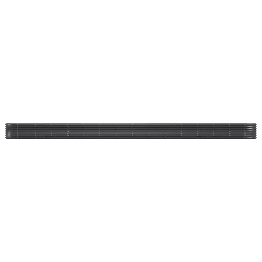 Plantenbak 620X80X36 Cm Gepoedercoat Staal Antracietkleurig