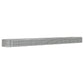 Plantenbak 620X80X36 Cm Gepoedercoat Staal Zilverkleurig