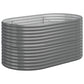 Plantenbak 152X80X68 Cm Gepoedercoat Staal Grijs